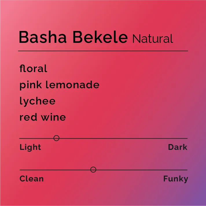 Basha Bekele - Natural — product reference supplied with the Black & White Coffee Roasters listing.