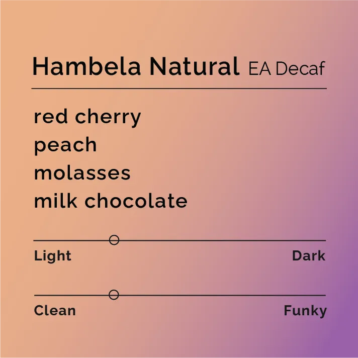Hambela Natural - EA Decaf — product reference supplied with the Black & White Coffee Roasters listing.