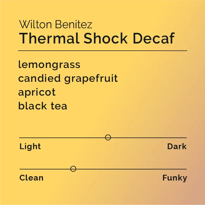 Wilton Benitez - Thermal Shock Decaf — product reference supplied with the Black & White Coffee Roasters listing.