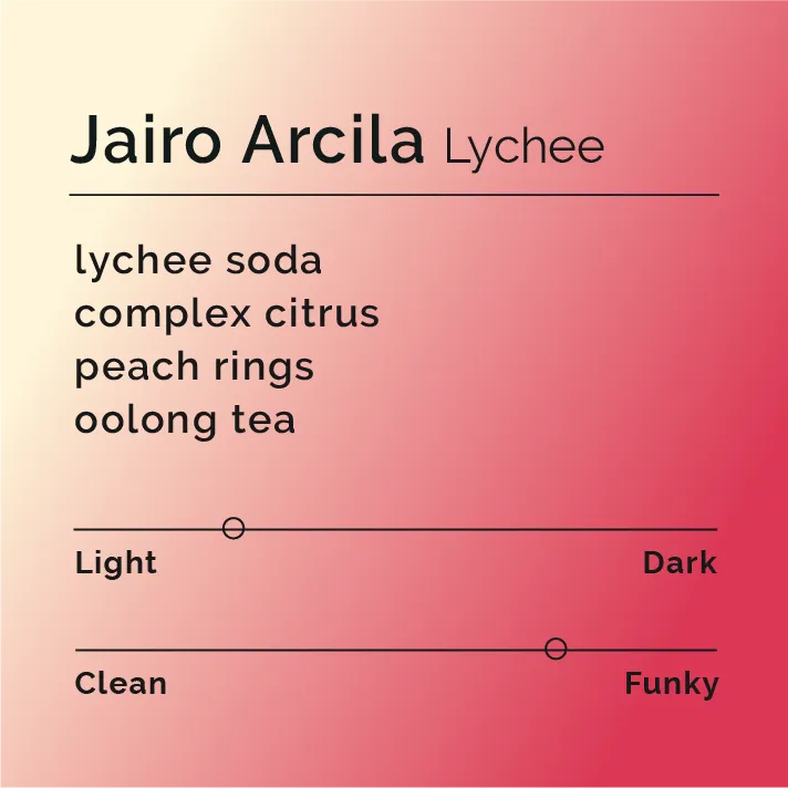 Jairo Arcila - Lychee — product reference supplied with the Black & White Coffee Roasters listing.