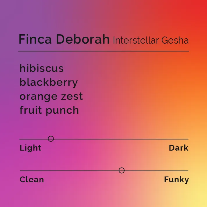 Finca Deborah - Interstellar Gesha — product reference supplied with the Black & White Coffee Roasters listing.