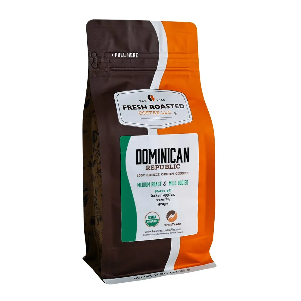 Organic Dominican Republic — product reference supplied with the Fresh Roasted Coffee listing.