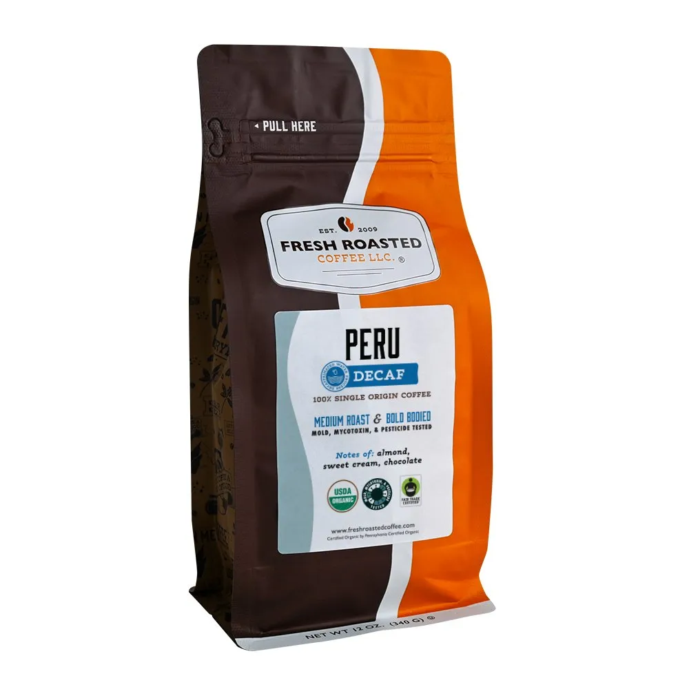 Organic Peru Water-Processed Decaf — product reference supplied with the Fresh Roasted Coffee listing.