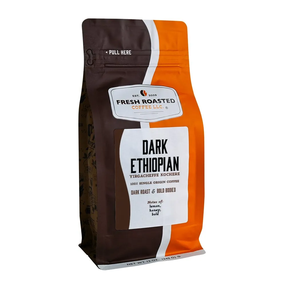 Dark Ethiopian Yirgacheffe Kochere — product reference supplied with the Fresh Roasted Coffee listing.