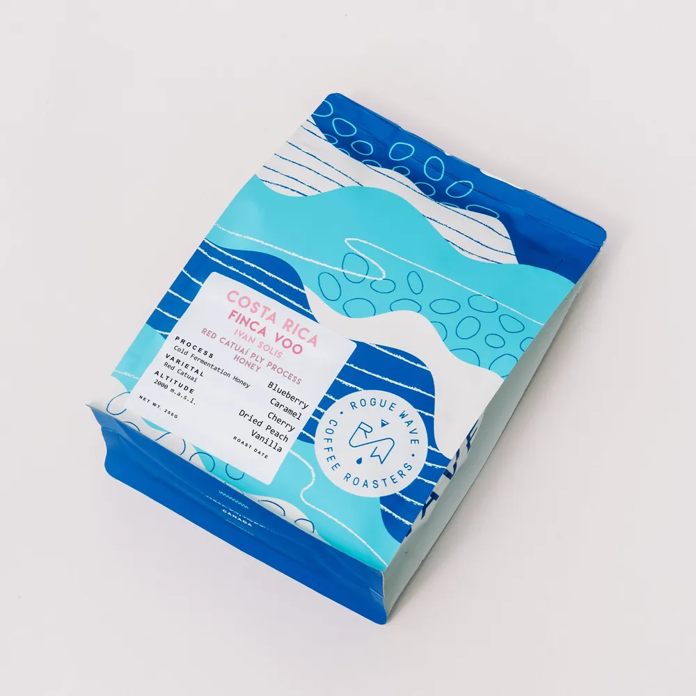 Costa Rica - Finca VOO Red Catuai | Ply Process Cold Fermentation Honey — product reference supplied with the Rogue Wave Coffee listing.