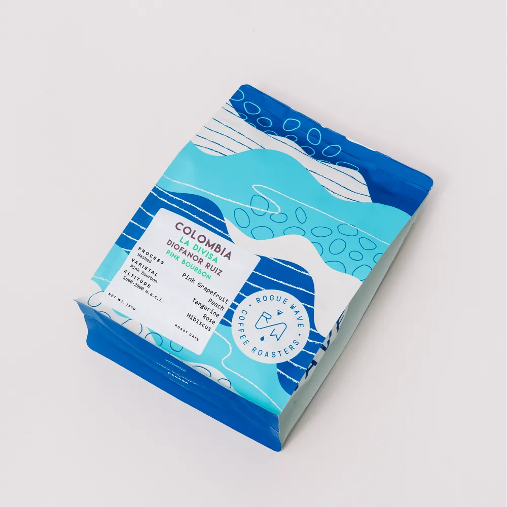 Colombia - La Divisa | Pink Bourbon Washed — product reference supplied with the Rogue Wave Coffee listing.