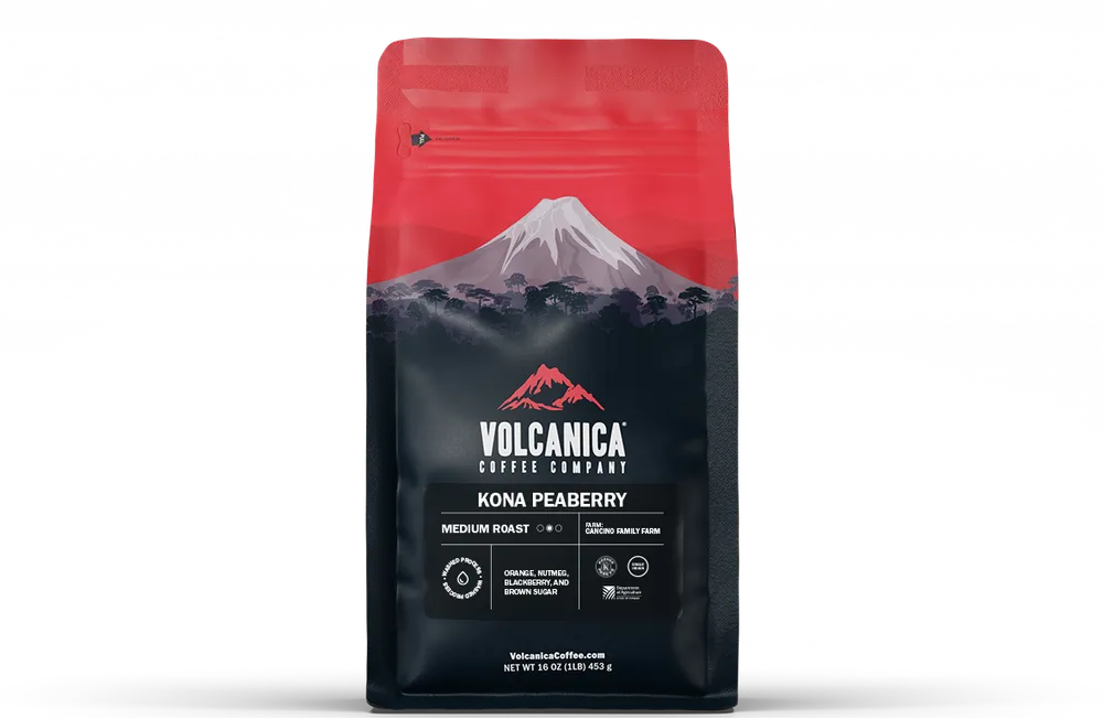 Kona Peaberry Coffee — product reference supplied with the Volcanica Coffee listing.
