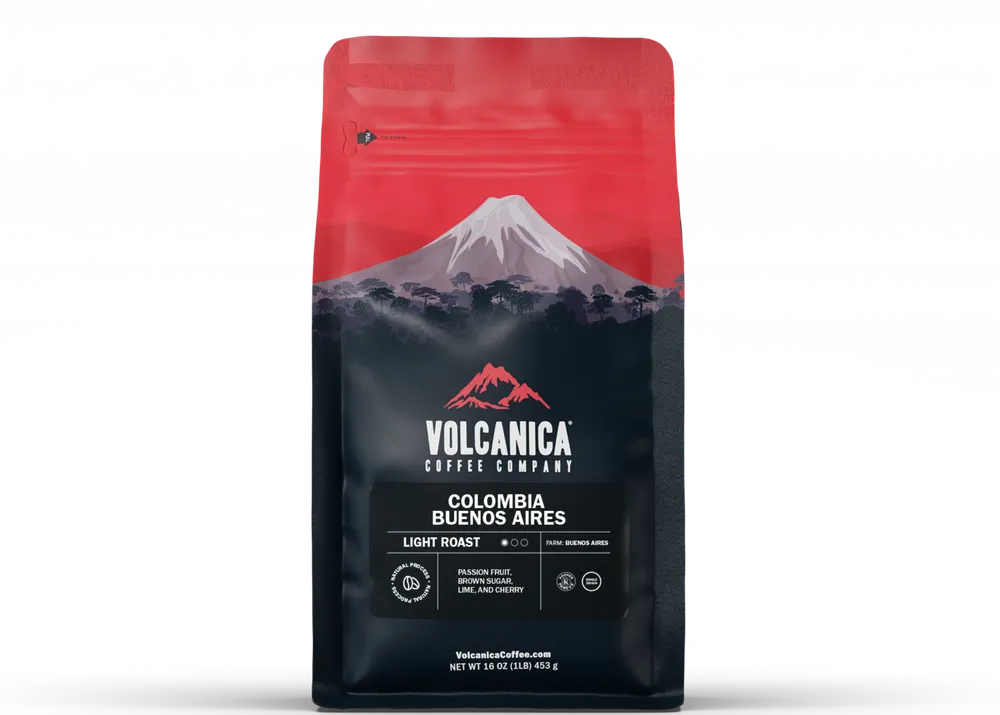 Colombia Buenos Aires Coffee — product reference supplied with the Volcanica Coffee listing.